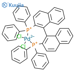 [(S)-(-)-2,2'-Bis(diphenylphosphino)-1,1'-binaphthyl]dichloropalladium(Ⅱ) structure