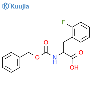 (S)-2-(((Benzyloxy)carbonyl)amino)-3-(2-fluorophenyl)propanoic acid structure