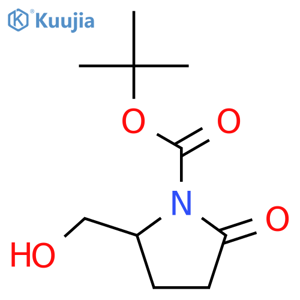 tert-Butyl (2R)-2-(hydroxymethyl)-5-oxopyrrolidine-1-carboxylate structure