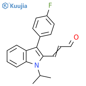 3-(3-(4-Fluorophenyl)-1-isopropyl-1H-indol-2-yl)acrylaldehyde structure