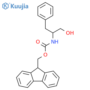 (9H-fluoren-9-yl)methyl N-[(2S)-1-hydroxy-3-phenylpropan-2-yl]carbamate structure