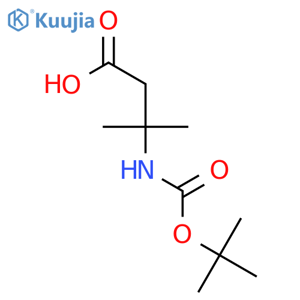 3-{[(tert-butoxy)carbonyl]amino}-3-methylbutanoic acid structure