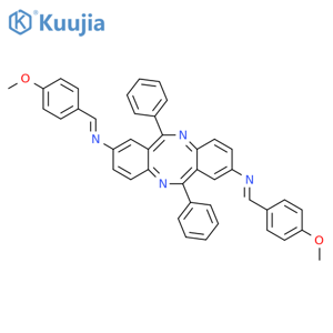 Dibenzo[b,f][1,5]diazocine-2,8-diamine,N2,N8-bis[(4-methoxyphenyl)methylene]-6,12-diphenyl- structure