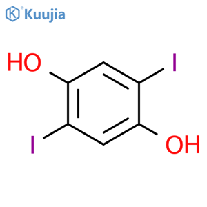 2,5-diiodobenzene-1,4-diol structure