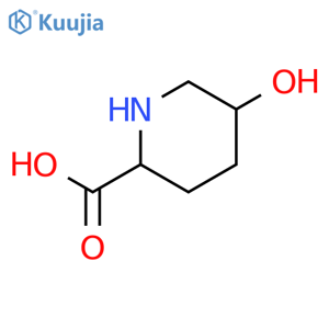 5-hydroxypiperidine-2-carboxylic acid structure