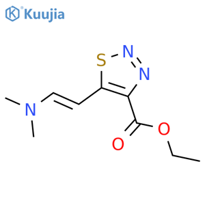 Ethyl 5-[2-(dimethylamino)ethenyl]-1,2,3-thiadiazole-4-carboxylate structure