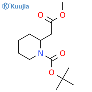 (S)-tert-Butyl 2-(2-methoxy-2-oxoethyl)piperidine-1-carboxylate structure