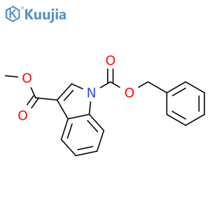 1H-Indole-1,3-dicarboxylic acid, 3-methyl 1-(phenylmethyl) ester structure