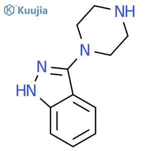 3-piperazin-1-yl-1H-indazole structure