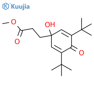 2,5-Cyclohexadiene-1-propanoic acid, 3,5-bis(1,1-dimethylethyl)-1-hydroxy-4-oxo-, methyl ester structure