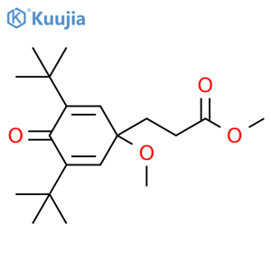 2,5-Cyclohexadiene-1-propanoic acid, 3,5-bis(1,1-dimethylethyl)-1-methoxy-4-oxo-, methyl ester structure