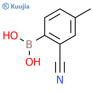 2-Cyano-4-methylphenylboronic acid structure