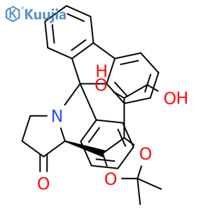 2-(1',2'-O-isopropylidene-1',2',3',4'-tetrahydroxybutyl)-3-oxo-N-(9-phenylfluoren-9-yl)pyrrolidine structure