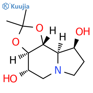 1,3-Dioxolo[4,5-g]indolizine-4,9-diol, octahydro-2,2-dimethyl-, (3aR,4S,9S,9aR,9bR)- structure