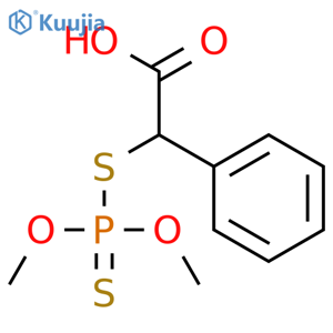 [(Dimethoxyphosphorothioyl)sulfanyl](phenyl)acetic acid structure