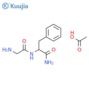 acetic acid; 2-[(2-aminoacetyl)amino]-3-phenyl-propanamide structure