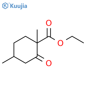 Ethyl 1,4-dimethyl-2-oxocyclohexanecarboxylate structure