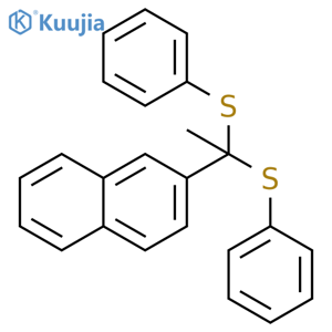 Naphthalene, 2-[1,1-bis(phenylthio)ethyl]- structure