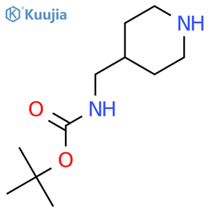 tert-butyl N-(4-piperidylmethyl)carbamate structure