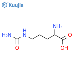 (R)-2-amino-5-ureidopentanoic acid structure