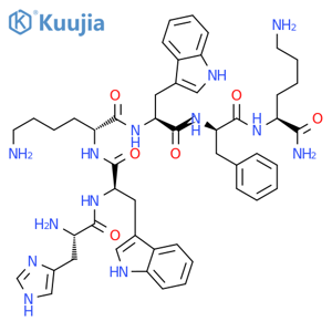 (D-Lys3)-GHRP-6 H-His-D-Trp-D-Lys-Trp-D-Phe-Lys-NH2 structure