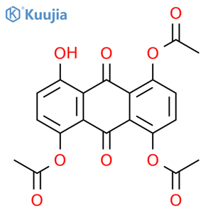 9,10-Anthracenedione, 1,4,5-tris(acetyloxy)-8-hydroxy- structure