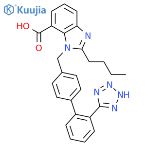 1H-Benzimidazole-7-carboxylicacid, 2-butyl-1-[[2'-(2H-tetrazol-5-yl)[1,1'-biphenyl]-4-yl]methyl]- structure