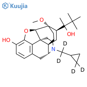 6,14-Ethenomorphinan-7-methanol,17-[(cyclopropyl-2,2-d2)methyl-d2]-a-(1,1-dimethylethyl)-4,5-epoxy-18,19-dihydro-3-hydroxy-6-methoxy-a-methyl-, (aS,5a,7a)- structure