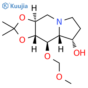 1,3-Dioxolo[4,5-f]indolizin-8-ol, octahydro-9-(methoxymethoxy)-2,2-dimethyl-, [3aS-(3aα,8α,8aβ,9β,9aβ)]- (9CI) structure