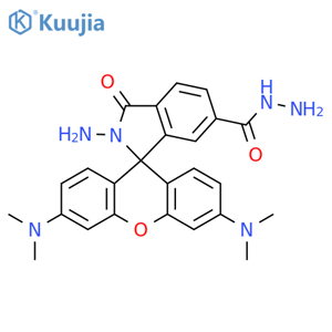 2-Amino-3′,6′-bis(dimethylamino)-2,3-dihydro-3-oxospiro[1H-isoindole-1,9′-[9H]xanthene]-6-carboxylic acid hydrazide structure