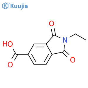 2-Ethyl-1,3-dioxoisoindoline-5-carboxylic acid structure