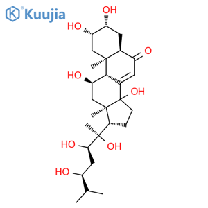 Cholest-7-en-6-one,2,3,11,14,20,22,24-heptahydroxy-, (2b,3b,5b,11a,22R,24S)- structure