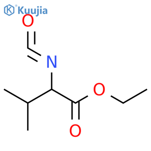 Butanoic acid,2-isocyanato-3-methyl-, ethyl ester structure