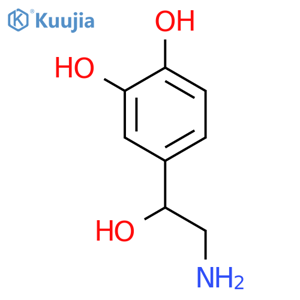 4-(2-Amino-1-hydroxyethyl)benzene-1,2-diol structure