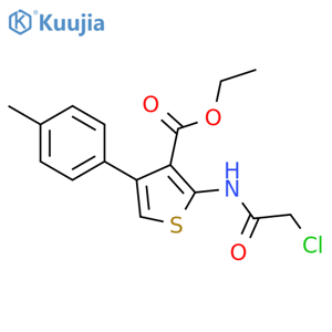 ethyl 2-(2-chloroacetamido)-4-(4-methylphenyl)thiophene-3-carboxylate structure