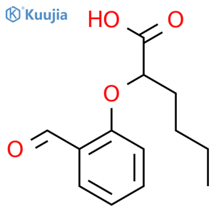 2-(2-Formylphenoxy)hexanoic acid structure