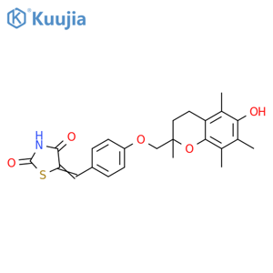 2,4-Thiazolidinedione,5-[[4-[(3,4-dihydro-6-hydroxy-2,5,7,8-tetramethyl-2H-1-benzopyran-2-yl)methoxy]phenyl]methylene]- structure