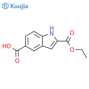 2-(ethoxycarbonyl)-1H-indole-5-carboxylic acid structure