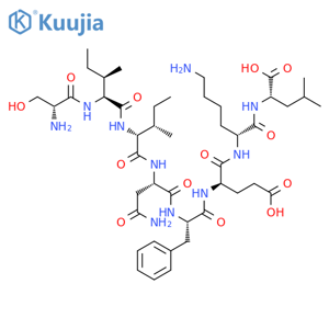 L-Leucine,L-seryl-L-isoleucyl-L-isoleucyl-L-asparaginyl-L-phenylalanyl-L-a-glutamyl-L-lysyl- structure