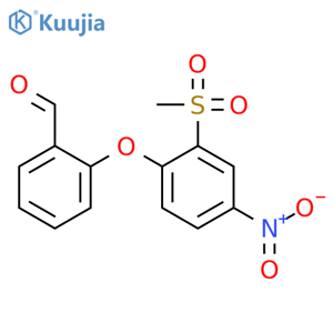 Benzaldehyde, 2-[2-(methylsulfonyl)-4-nitrophenoxy]- structure