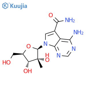 7H-Pyrrolo[2,3-d]pyrimidine-5-carboxamide,4-amino-7-(2-C-methyl-b-D-ribofuranosyl)- structure