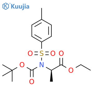 D-Alanine,N-[(1,1-dimethylethoxy)carbonyl]-N-[(4-methylphenyl)sulfonyl]-, ethylester structure