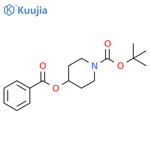 1-Piperidinecarboxylic acid, 4-(benzoyloxy)-, 1,1-dimethylethyl ester structure