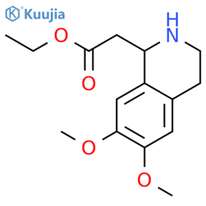 Ethyl 2-(6,7-dimethoxy-1,2,3,4-tetrahydroisoquinolin-1-yl)acetate structure