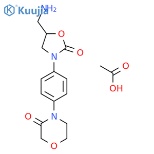 4-{4-[5-aminomethyI-2-oxo-1,3-oxazolidine-3-yl]-phenyl}-morphoIine-3-one acetate structure