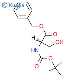 Benzyl (tert-butoxycarbonyl)-D-serinate structure