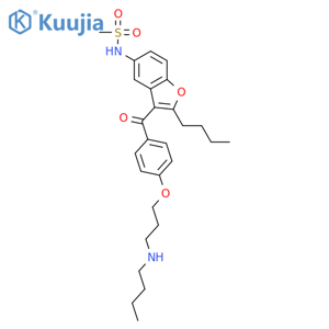 N-(2-Butyl-3-(4-(3-(butylamino)propoxy)benzoyl)benzofuran-5-yl)methanesulfonamide structure