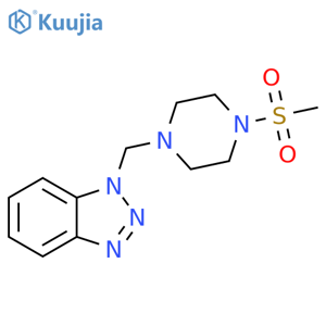 1H-Benzotriazole, 1-[[4-(methylsulfonyl)-1-piperazinyl]methyl]- structure