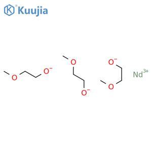 Neodymium,tris[2-(methoxy-kO)ethanolato-kO]- structure