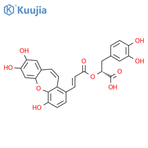 Benzenepropanoic acid,3,4-dihydroxy-a-[[(2E)-1-oxo-3-(4,7,8-trihydroxydibenz[b,f]oxepin-1-yl)-2-propen-1-yl]oxy]-,(aR)- structure